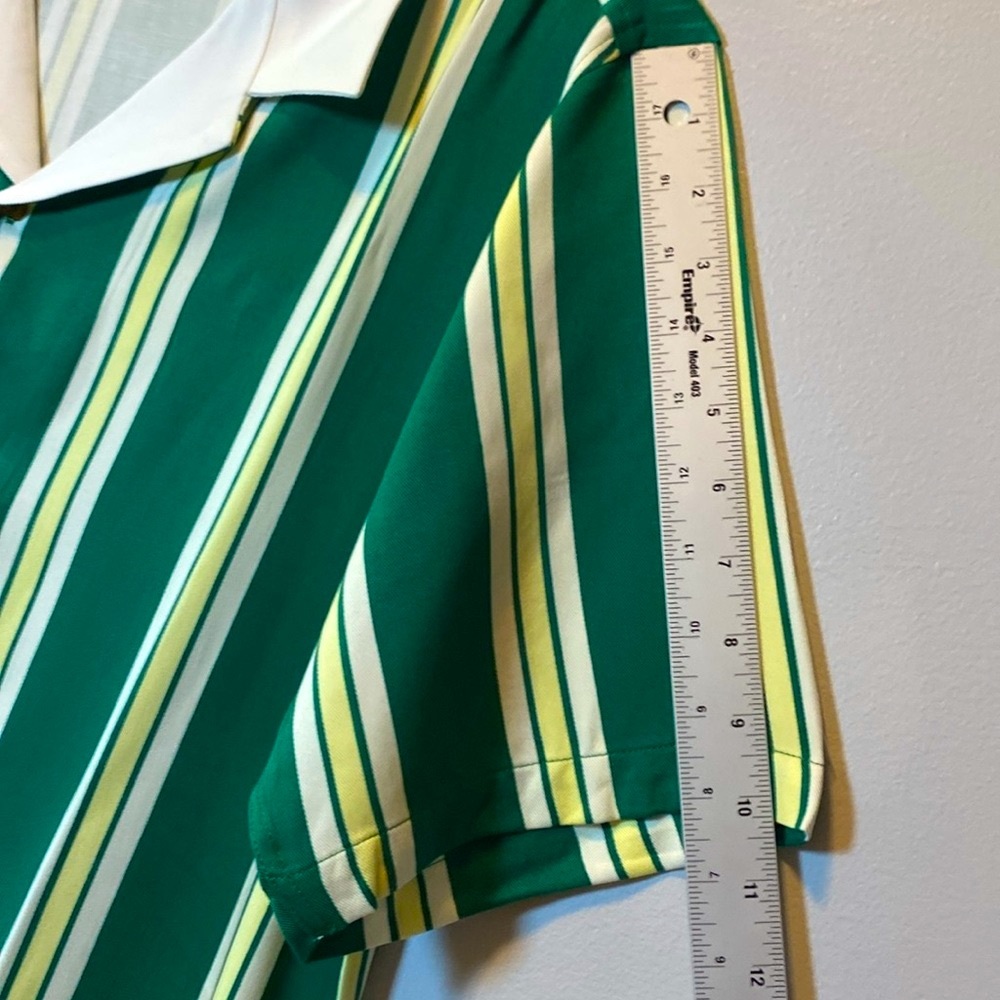 Bogey Boys Striped Button Up Shirt NEW Men's Small Green Stripe Rayon Retro Golf - Picture 11 of 12